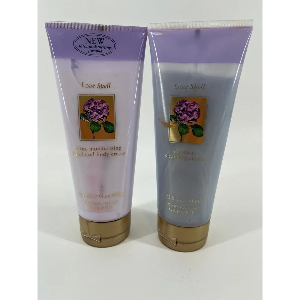 Victoria's Secret Love Spell Set Women 7.25oz Purple Vintage Garden Discontinued
